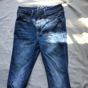 high rise crop super skinny jeans